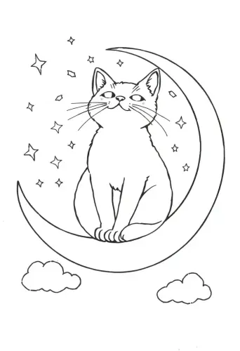 cat coloring page