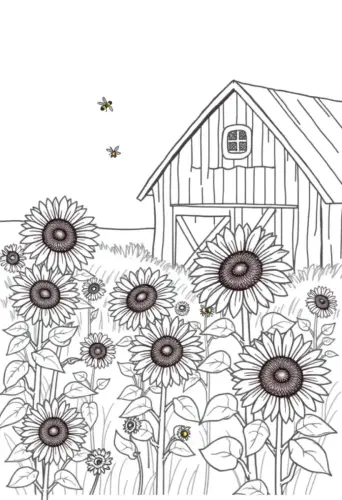 farm coloring pages