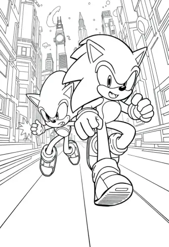 sonic the hedgehog coloring pages