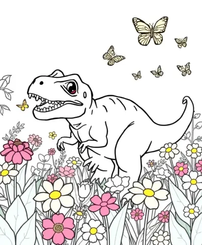 t rex dinosaur coloring pages