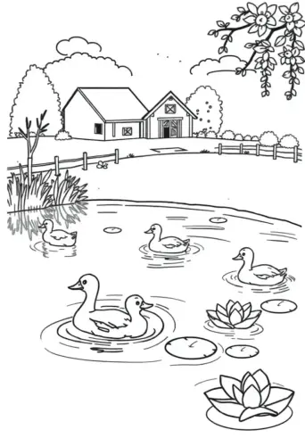 farm coloring pages