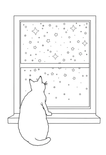 cat coloring page