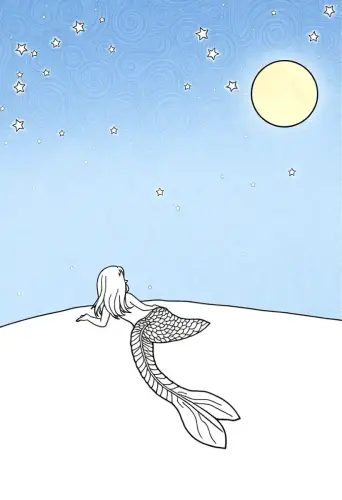 mermaid coloring pages