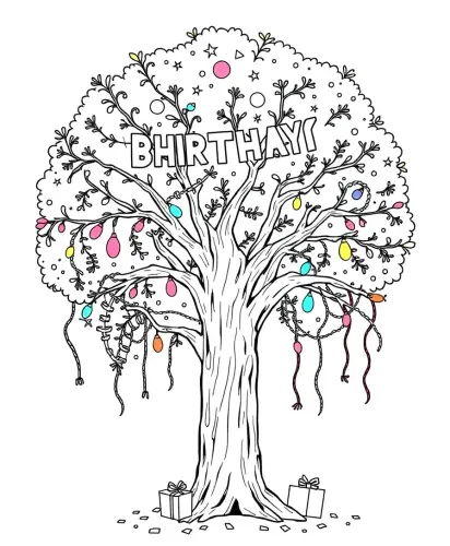 happy birthday coloring pages