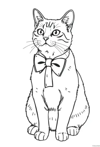 cat coloring page