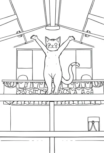 cat coloring page