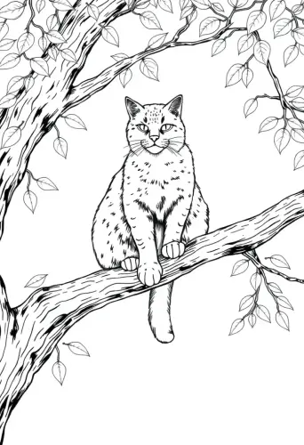 cat coloring page