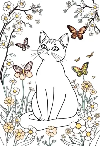 cat coloring page