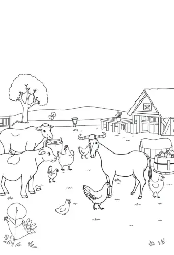 farm coloring pages