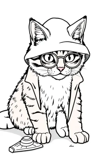 cat coloring page