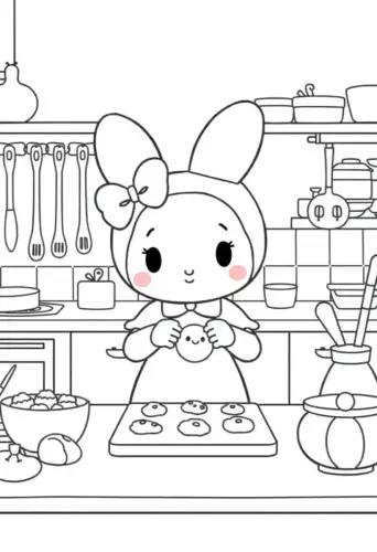 my melody coloring pages