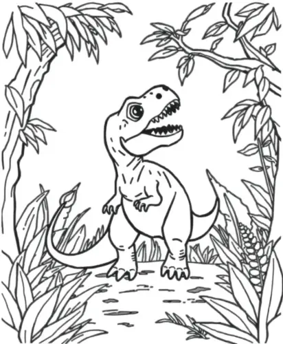 t rex dinosaur coloring pages