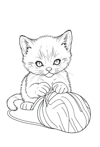 cat coloring page