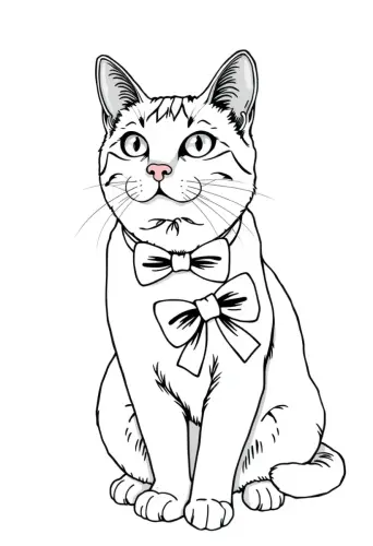 cat coloring page