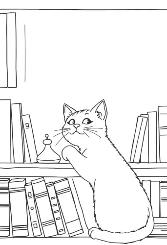 cat coloring page