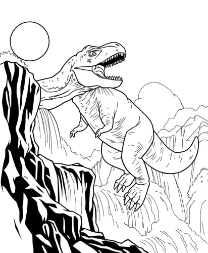 t rex dinosaur coloring pages