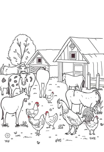 farm coloring pages