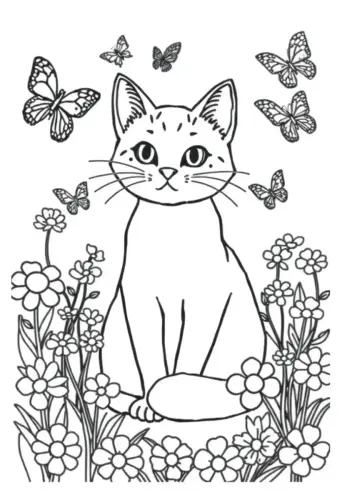 cat coloring page