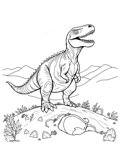 t rex dinosaur coloring pages