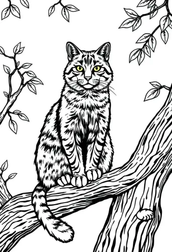 cat coloring page