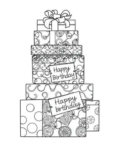 happy birthday coloring pages