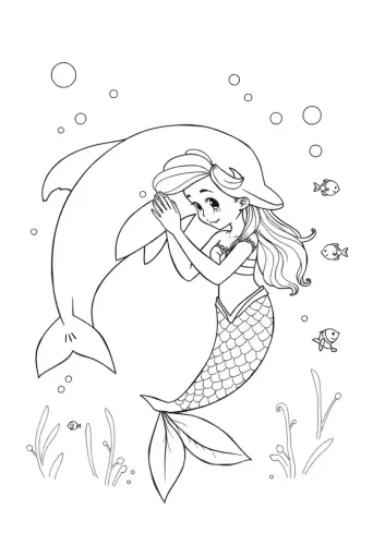 mermaid coloring pages