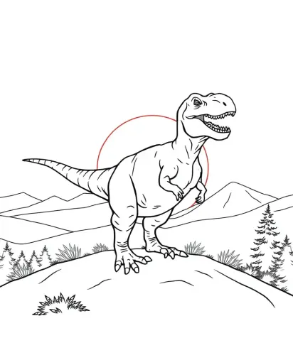 t rex dinosaur coloring pages