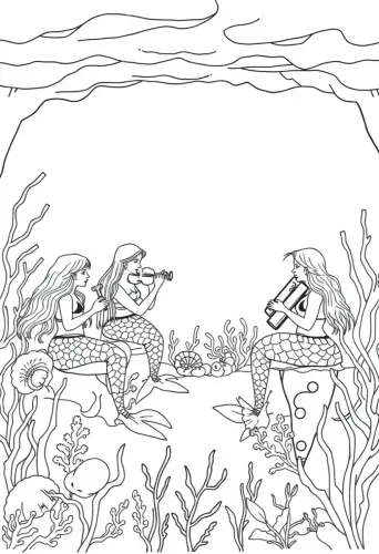 mermaid coloring pages