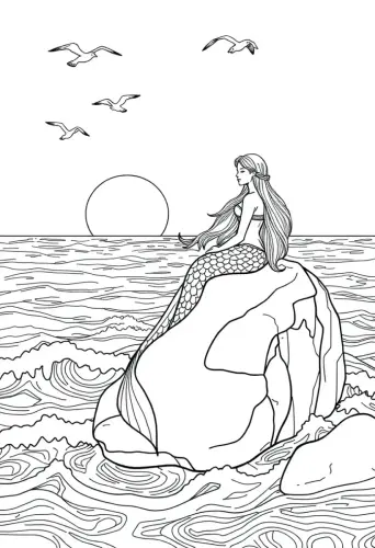 mermaid coloring pages