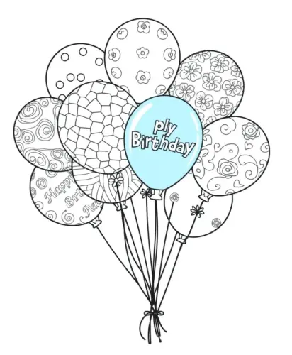 happy birthday coloring pages