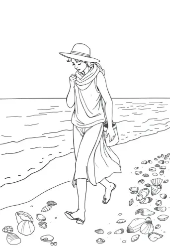 beach coloring pages