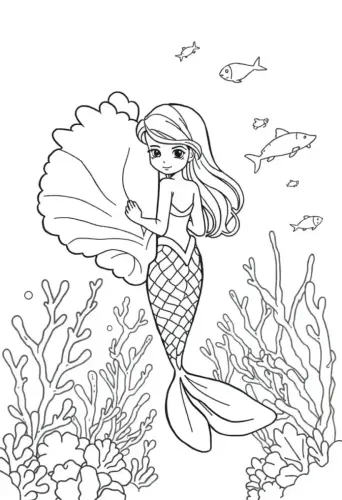 mermaid coloring pages