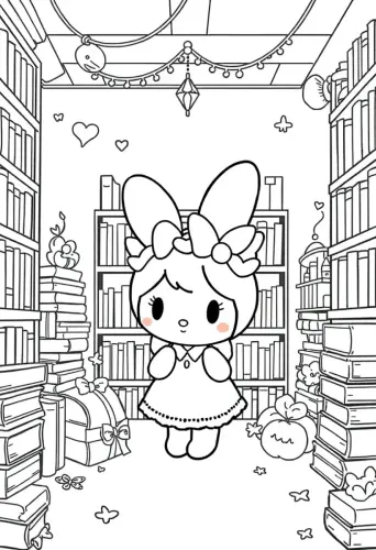 my melody coloring pages