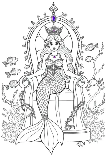 mermaid coloring pages