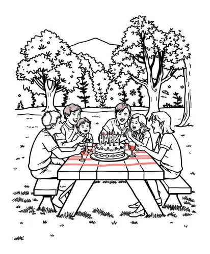 happy birthday coloring pages