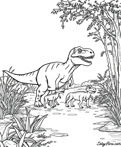 t rex dinosaur coloring pages