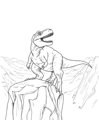 t rex dinosaur coloring pages