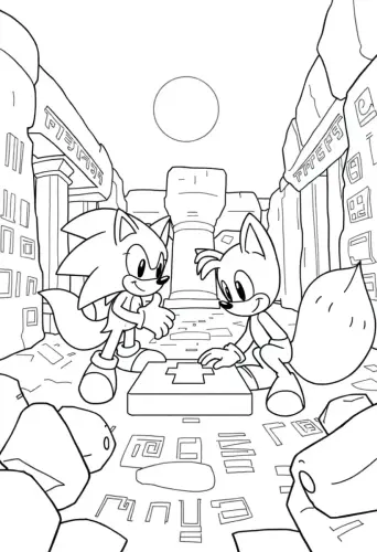 sonic the hedgehog coloring pages