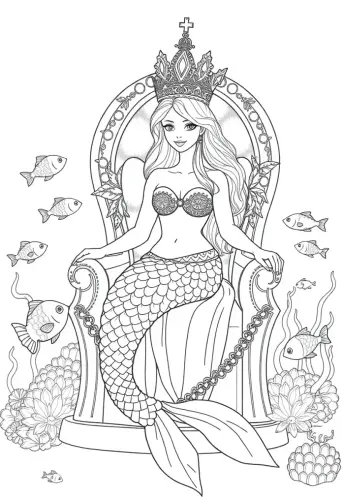 mermaid coloring pages