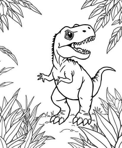 t rex dinosaur coloring pages