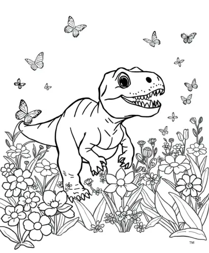 t rex dinosaur coloring pages