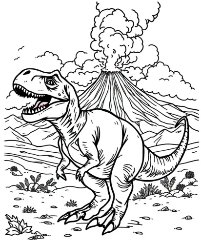 t rex dinosaur coloring pages