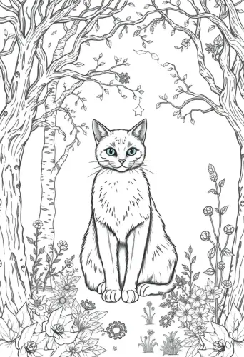 cat coloring page