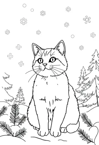 cat coloring page