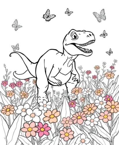 t rex dinosaur coloring pages