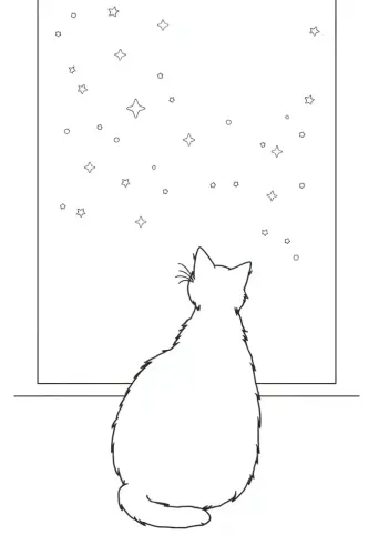 cat coloring page