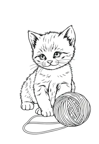 cat coloring page