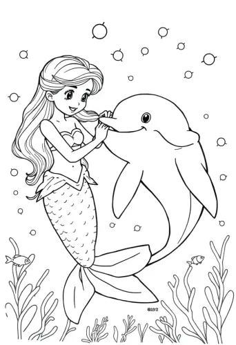 mermaid coloring pages