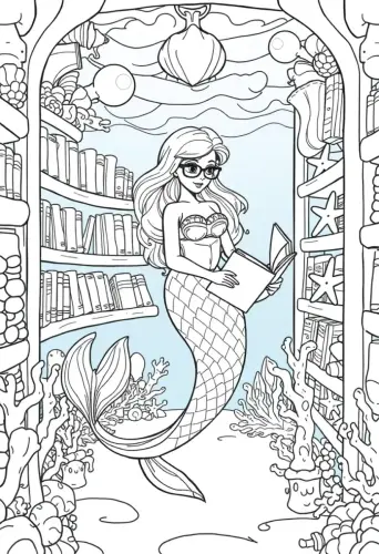 mermaid coloring pages