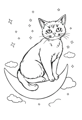 cat coloring page